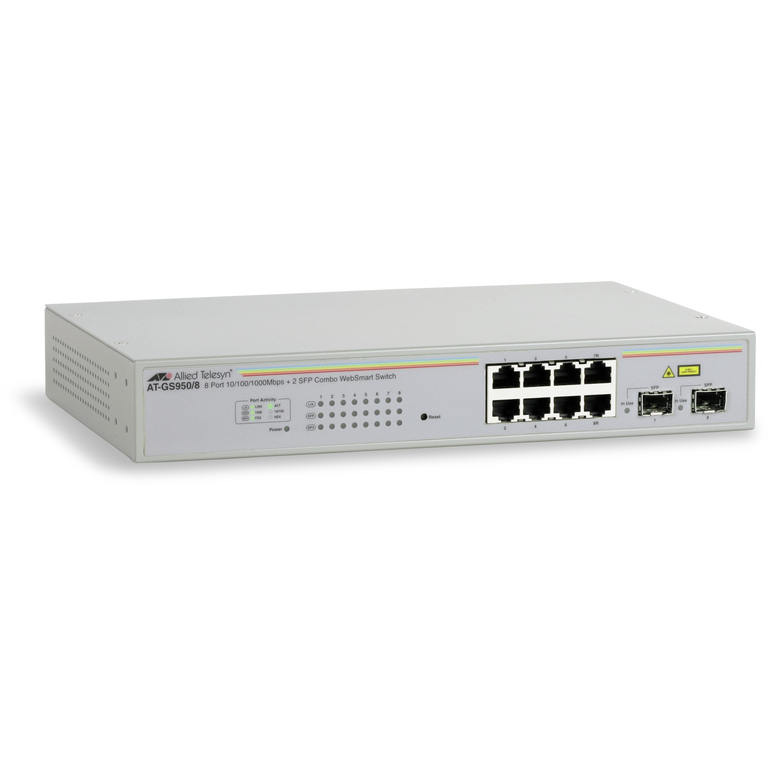 ALLIED 8x10/100/1000BaseT WebSmart Switch mit 2 unbestueckten SFP Slots