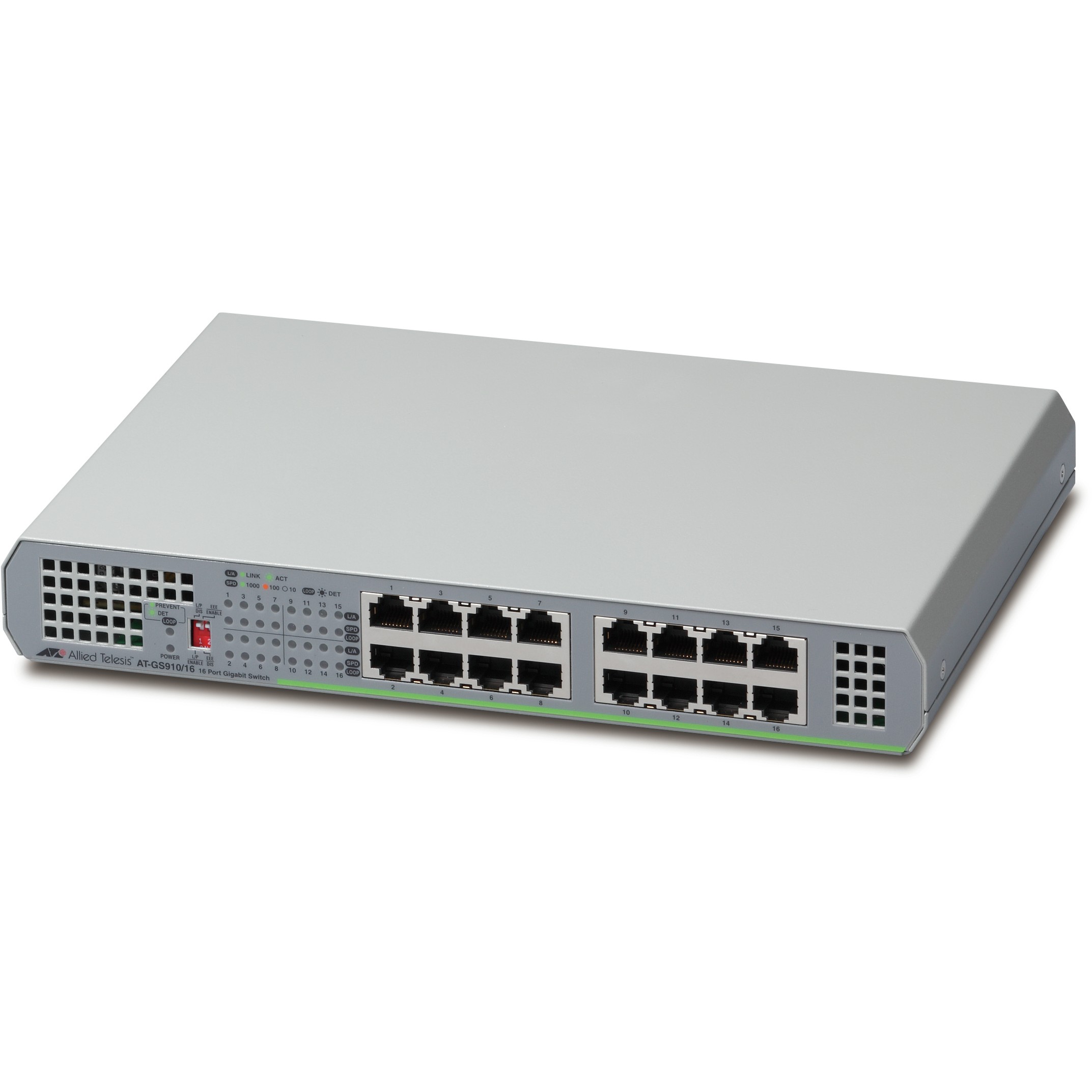 ALLIED 16 port 10/100/1000TX unmanaged switch with internal power supply EU Power Adapter