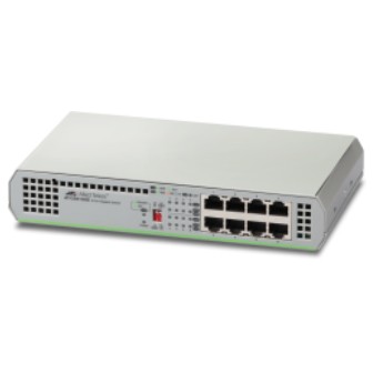 ALLIED 8 port 10/100/1000TX unmanaged switch with external power supply EU Power Adapter