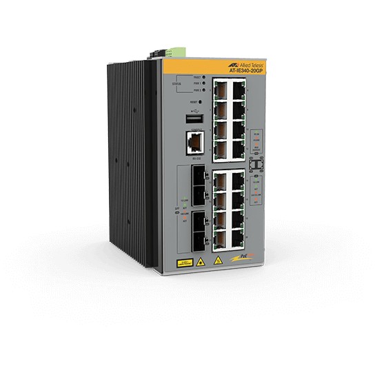 ALLIED L3 Industrial Ethernet Switch 16x 10/100/1000-T PoE+ 4x SFP Ports