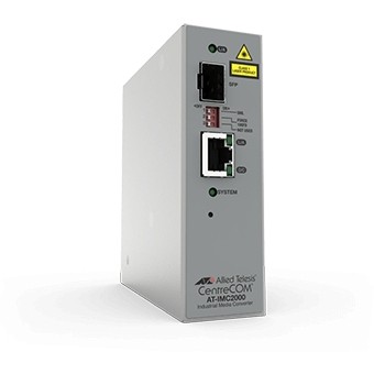 ALLIED TAA 10/100/1000T to 100X/1000X SFP Industrial Temp Gigabit Media Converter
