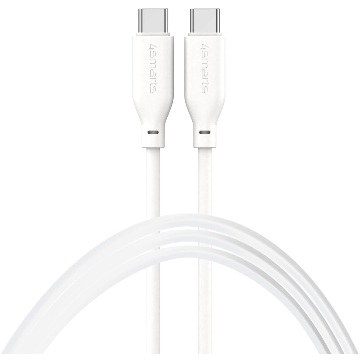 4smarts USB-C / USB-C Silikon-Kabel High Flex 60W 1.5m Wei