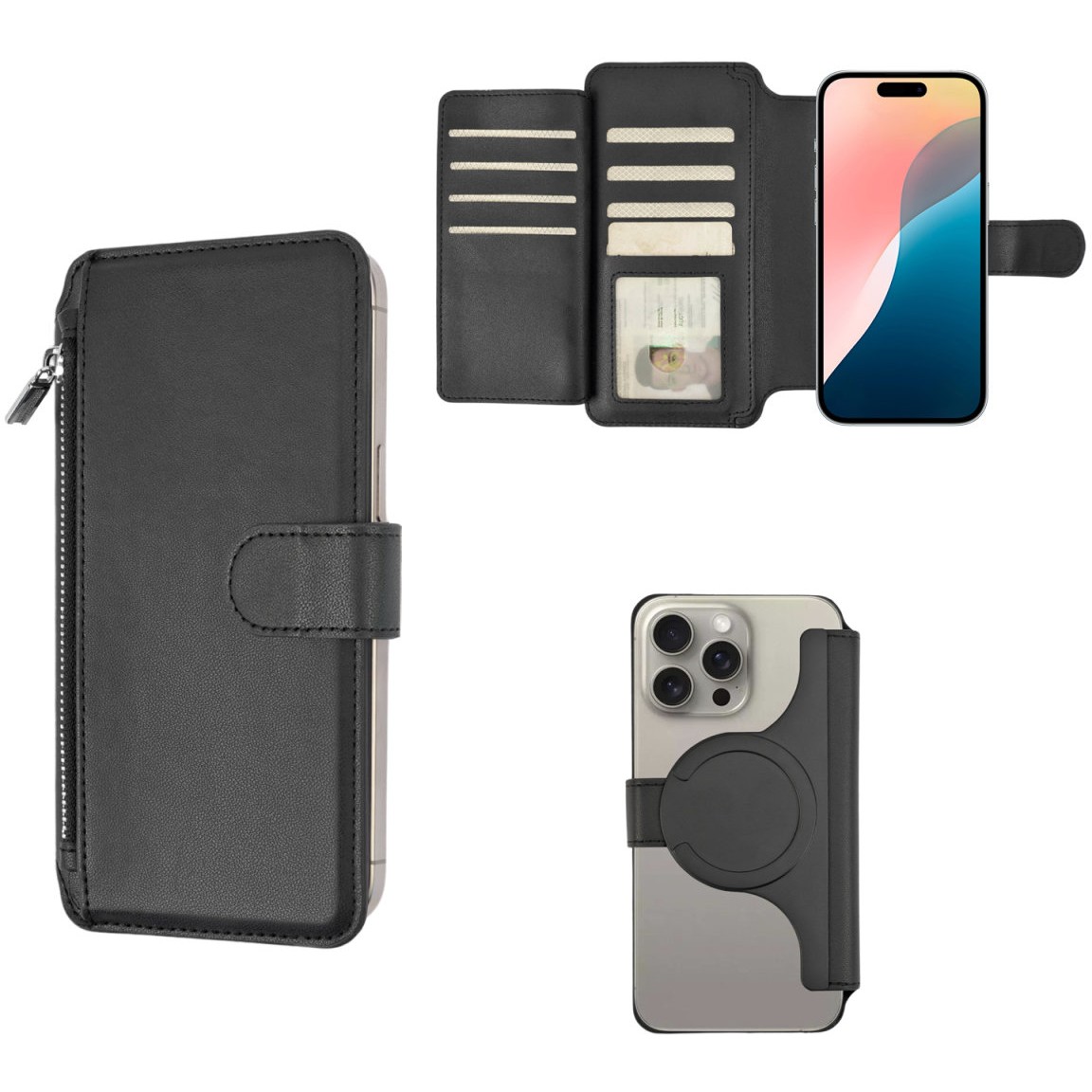 4smarts Universal Magnet Wallet CoinCaddy XL. schwarz