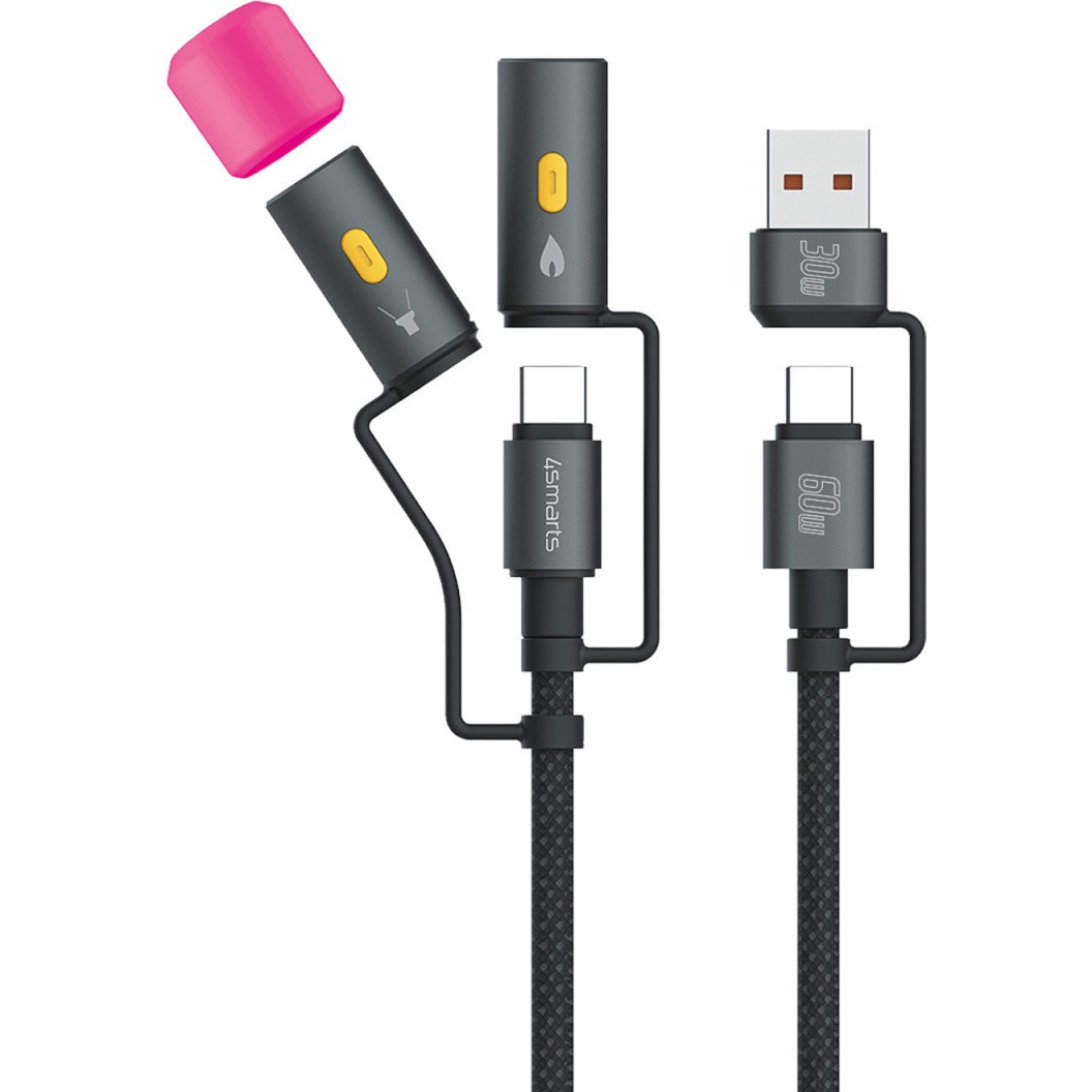 4smarts 4in1 USB-C Kabelset Explorer 60W 1m
