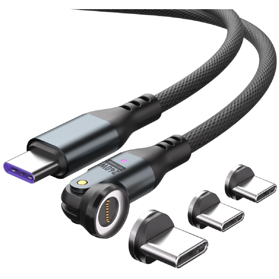 4smarts USB-C 540 Magnetkabel-Set GravityCord 240W 1.8m