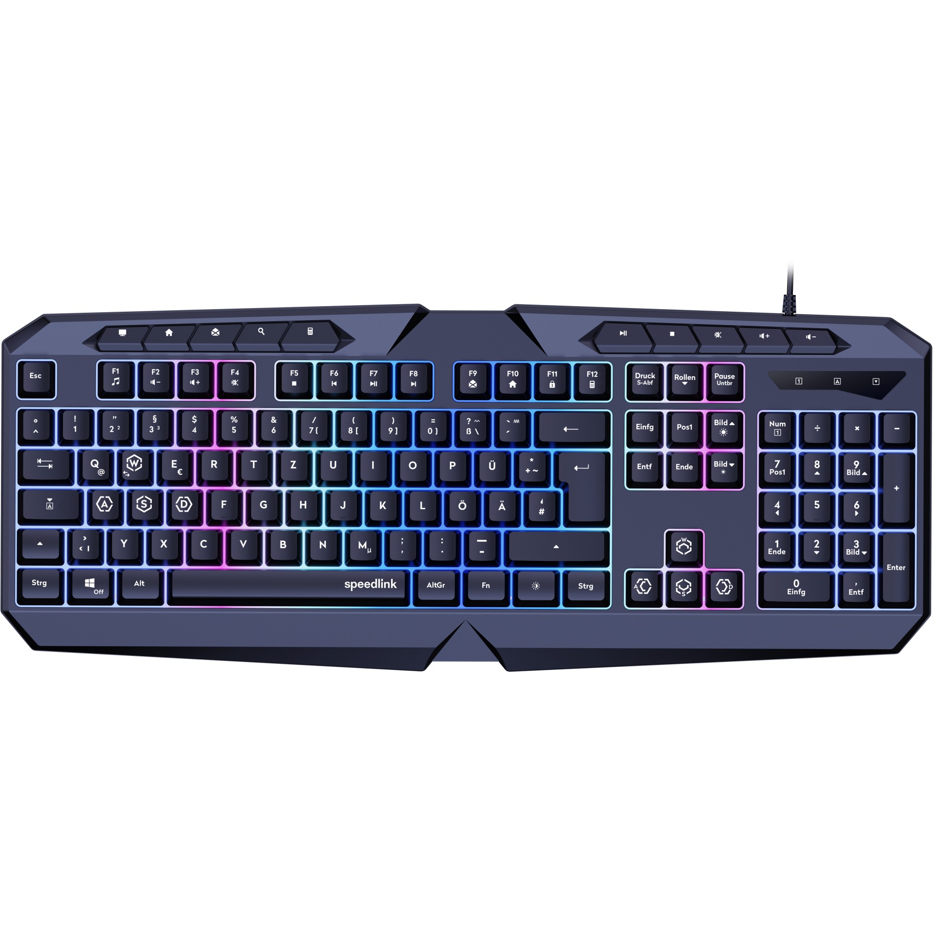 Speedlink Gaming Tastatur LUDICIUM. RGB Rainbow. schwarz retail