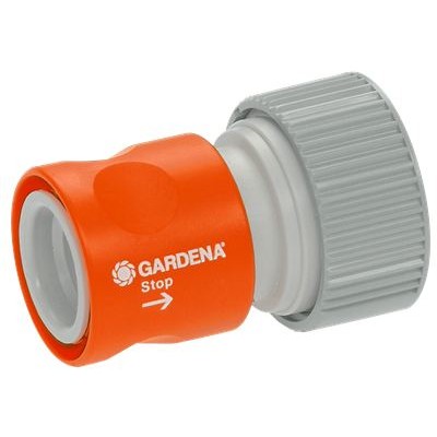 Gardena Profi-System-Übergangsstück mit Wasserstop verpackt