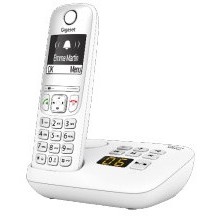 GIGASET A690A weiss Anrufbeantworter einstellbare Klangprofile Freisprechen Telefonbuch fr 100 Namen bel. schwarz - wei Display