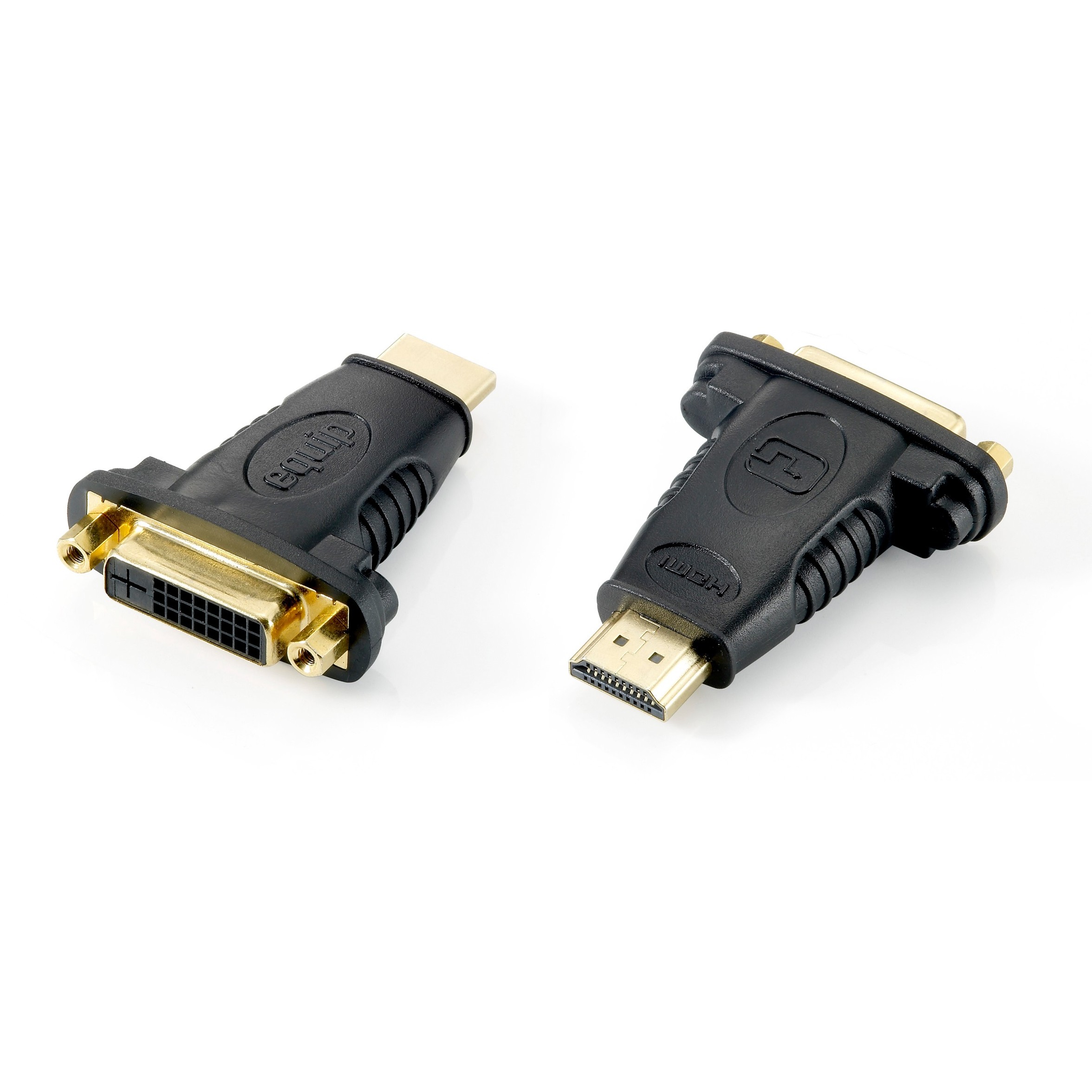 Equip HDMI Adapter A-DVI(24+1) St/Bu 1920x1080/60HZ sw Polybeutel