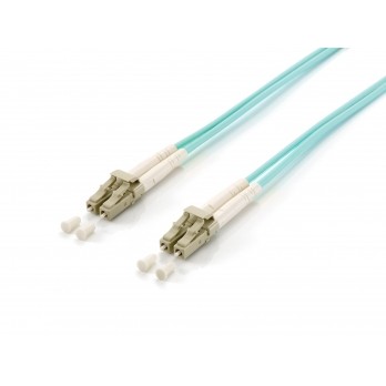 Equip LWL Patchkabel LC->LC 10.00m Multimode Duplex OM3 turq Polybeutel