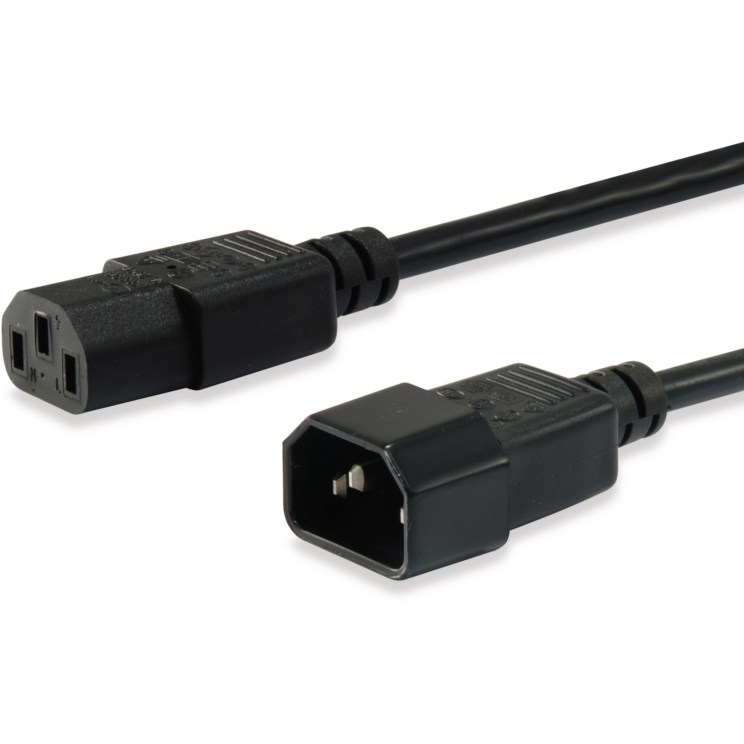 Equip Kaltgeräteverl.-Kabel IEC C14 -> IEC C13 St/Bu 3m sw