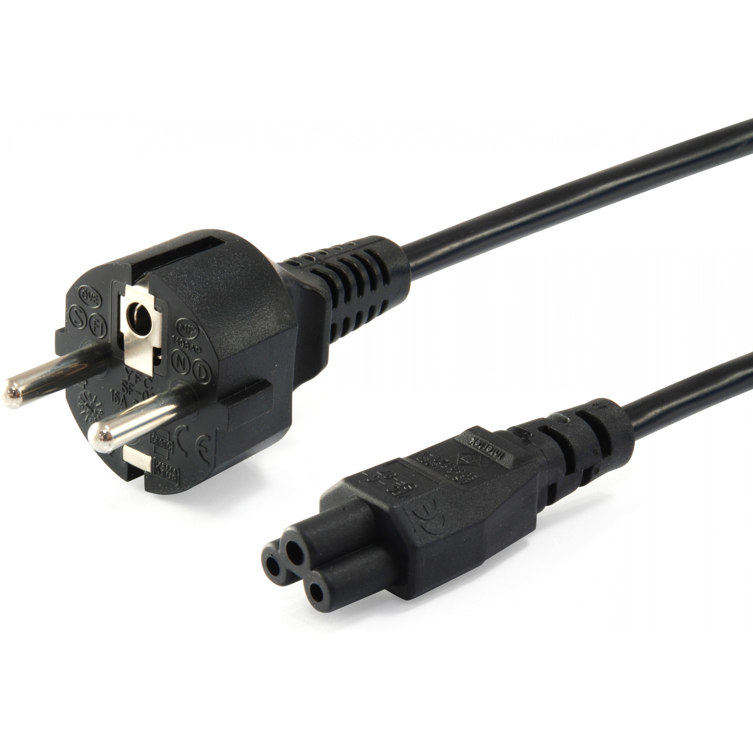 Equip IEC-Stromkabel Schuko -> C5 3m St/Bu schwarz