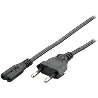 Equip IEC-Stromkabel 2pol Euro -> C7 Bu 1.8m schwarz Polybeutel