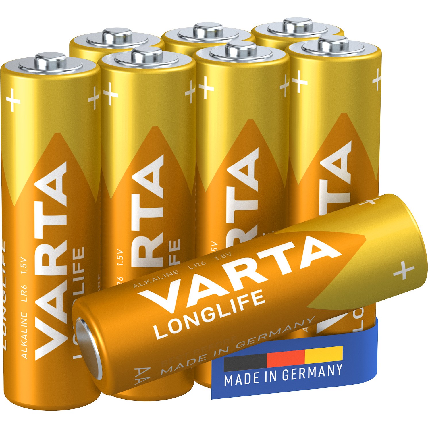 Batterie AA (LR6) 1.5V *Varta* Longlife - 8-Pack