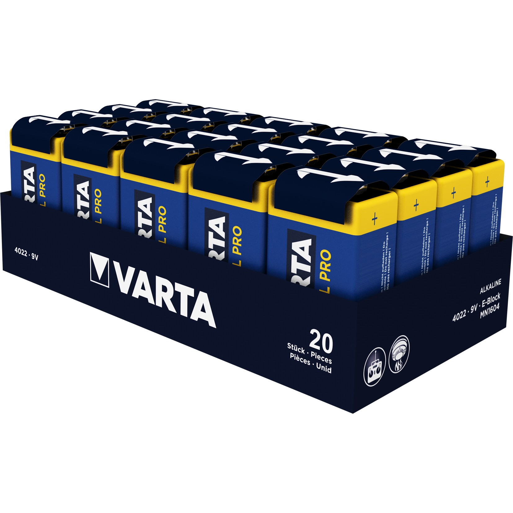 Batterie 9V E-Block (6LR61) *Varta* Industrial Pro - 1-Pack