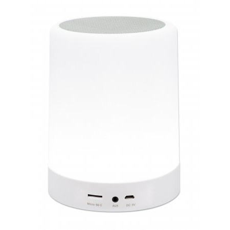MANHATTAN LED-Bluetooth-Lautsprecher LED-Licht mit drei Helligkeitsstufen und sechs Farben MicroSD-Kartenslot 3.5-mm-Klinke