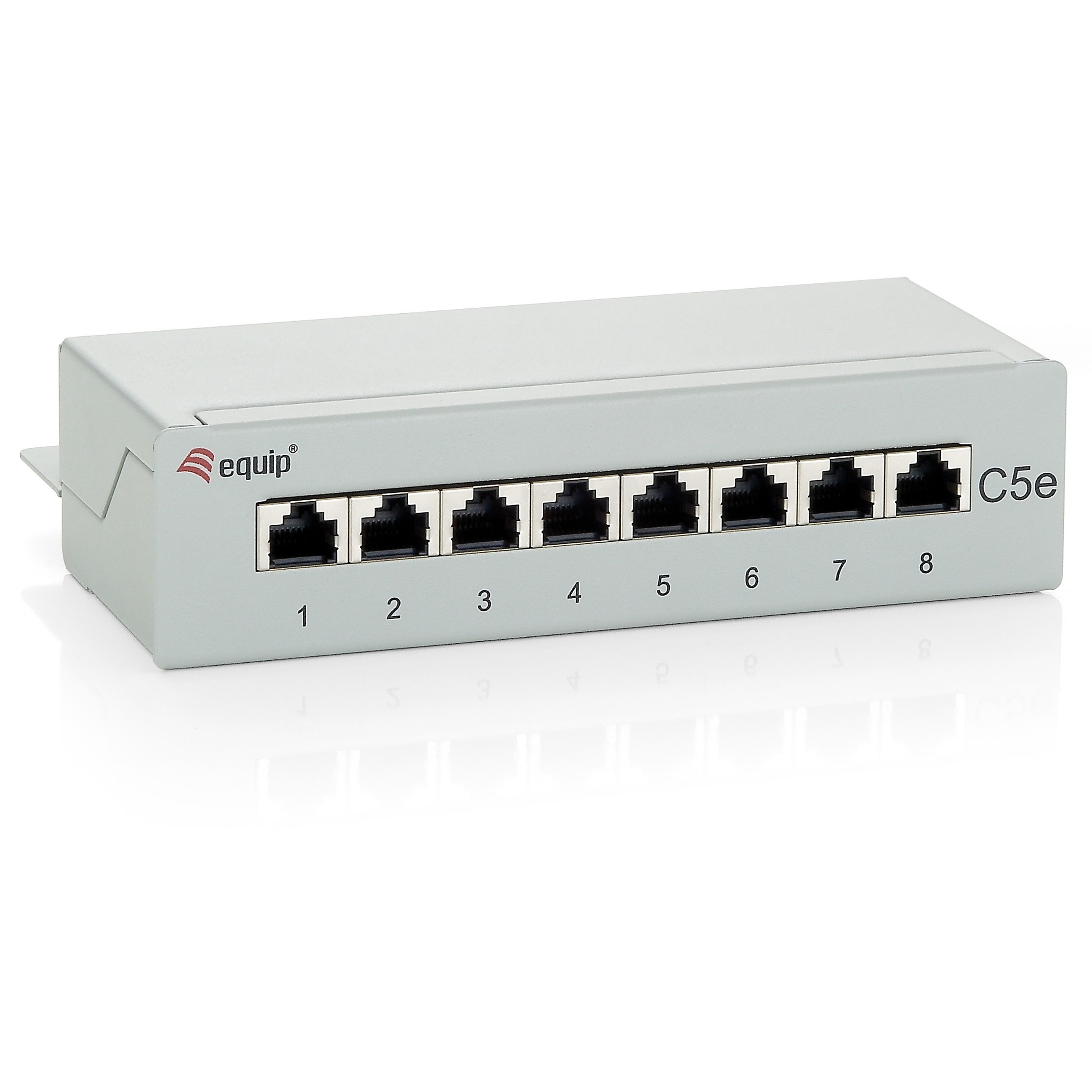 Equip Patchpanel 8x RJ45 Cat5e FTP Desktop hellgrau