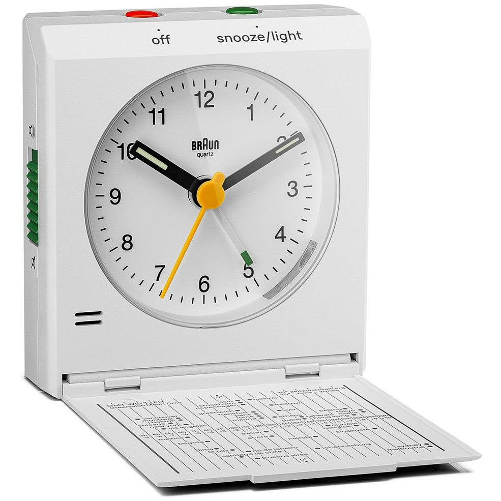Braun BC 05 W Quarz-Klappwecker wei