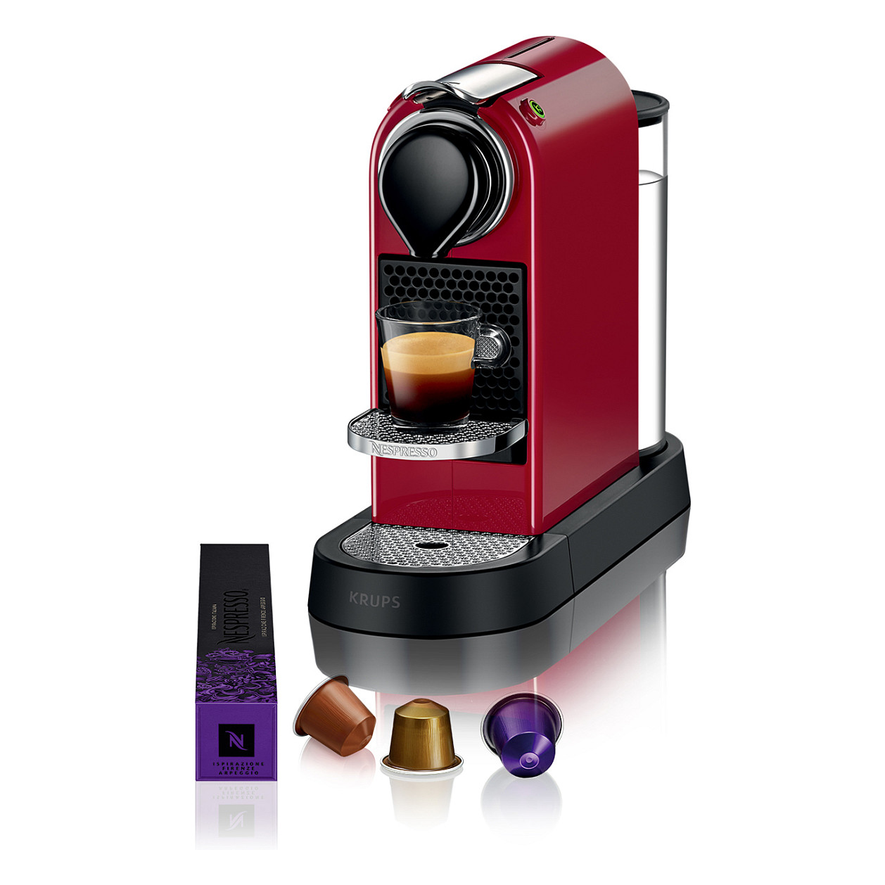 Krups Kaffeemaschine Nespresso CitiZ rot