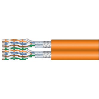Equip Instal.Kab Cat7 S/FTP 1000.00m orange Dup LSZH