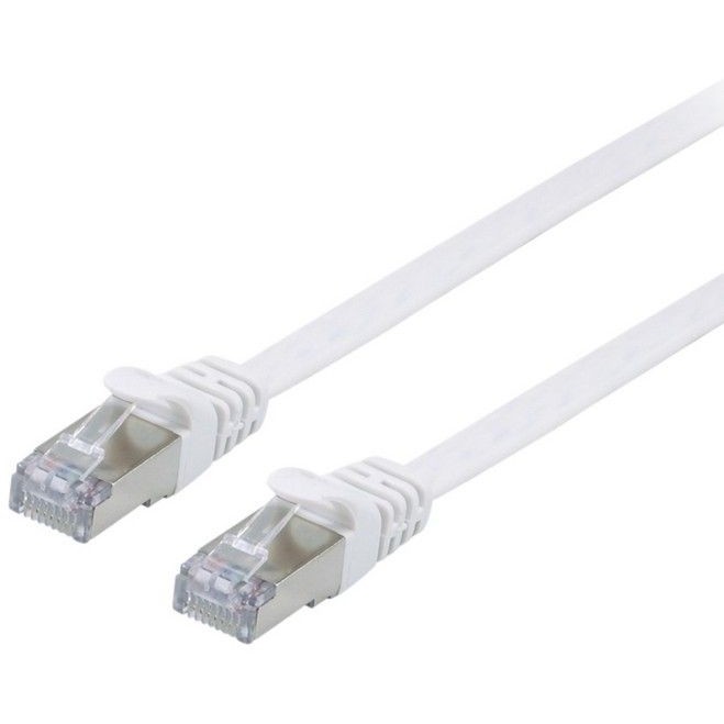 Equip Patchkabel Cat6A U/FTP 2xRJ45 1.00m weiß Flach LSZH Polybeutel