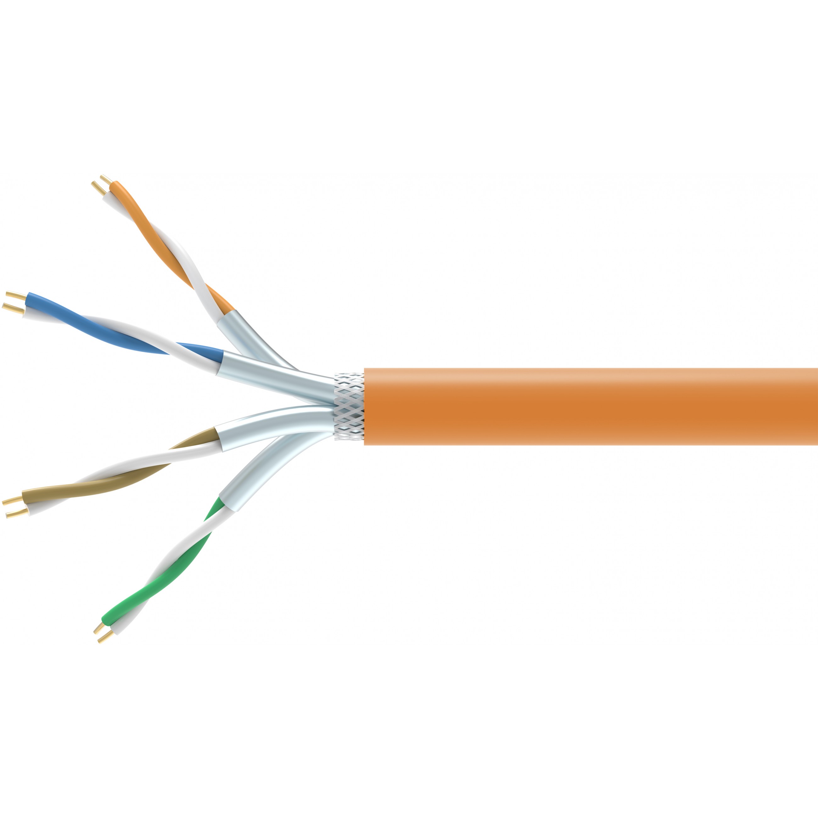 Equip Instal.Kab Cat7 S/FTP 500.00m orange Sim. LSZH