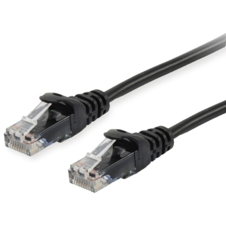 Equip Patchkabel Cat6 U/UTP 2xRJ45 0.25m schwarz Polybeutel