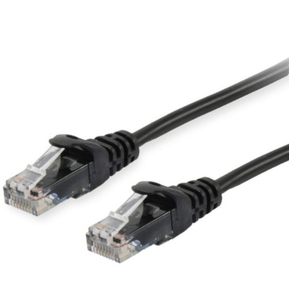 Equip Patchkabel Cat6 U/UTP 2xRJ45 0.15m schwarz Polybeutel