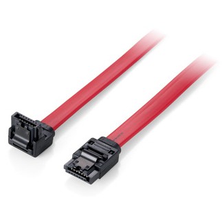 Equip Flachkabel SATA 6Gbps 1.00m 1x unten gewinkelt Polybeutel