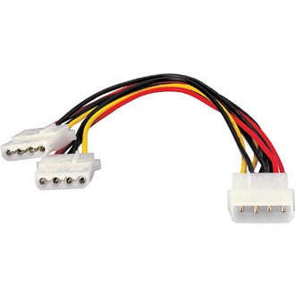 Equip Stromkabel Y-Kabel 1x 13.3cm > 2x 13.3cm St/Bu 0.20m Polybeutel