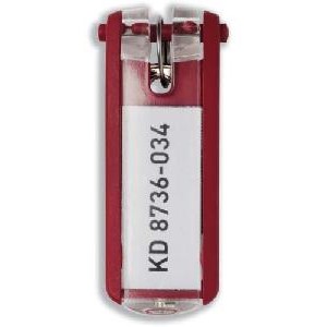 DURABLE Schlüsselanhänger Key Clip 6 Stück rot