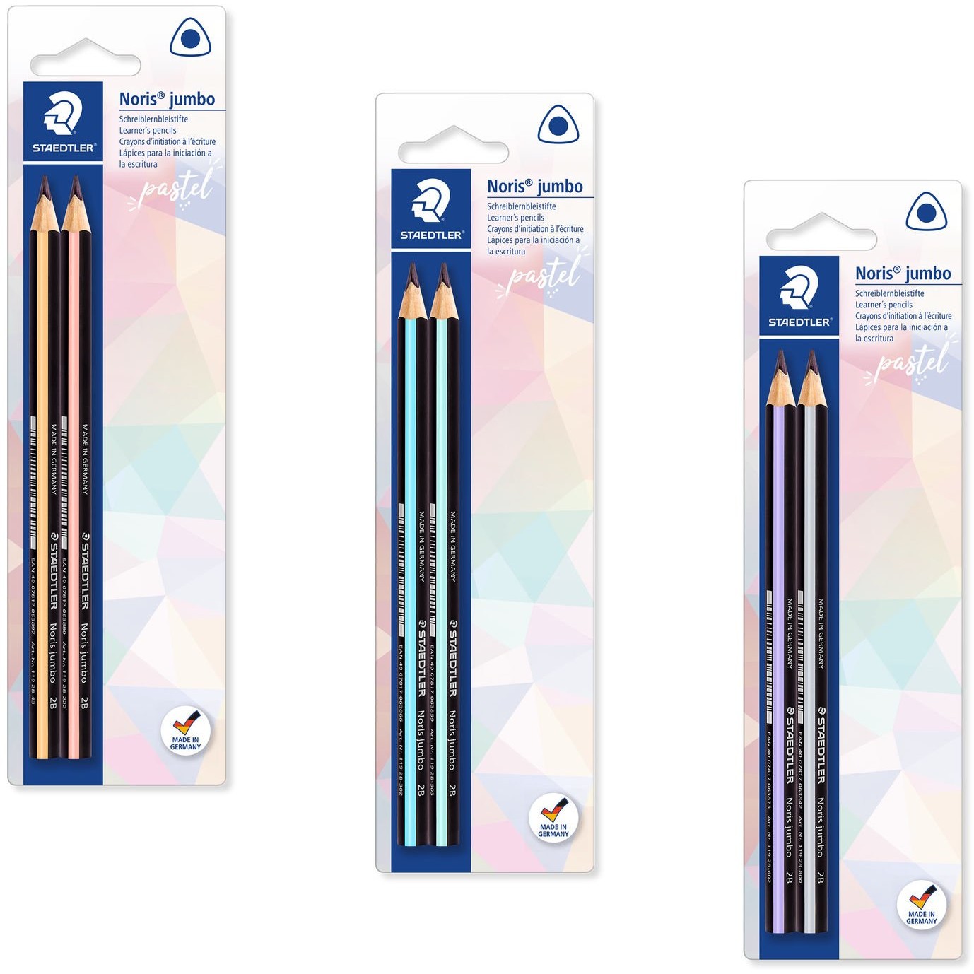STAEDTLER Bleistift Noris Pastell 2er- Set Dreikant