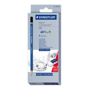 STAEDTLER Bleistift Lumograph Set 6B-2H