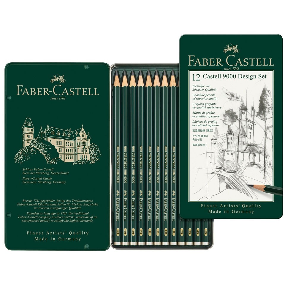 FABER-CASTELL Bleistift Castell 9000 12er Design Set