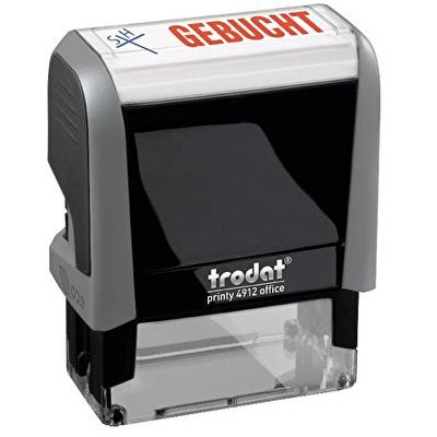 WEDO Stempel Office Printy 4912. Modell 4.0. Text Gebucht