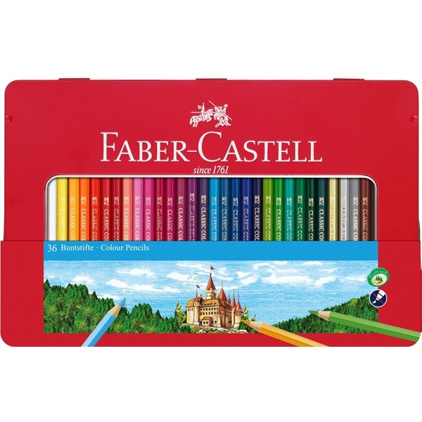 FABER-CASTELL Buntstift hexagonal 36er-Metalletui