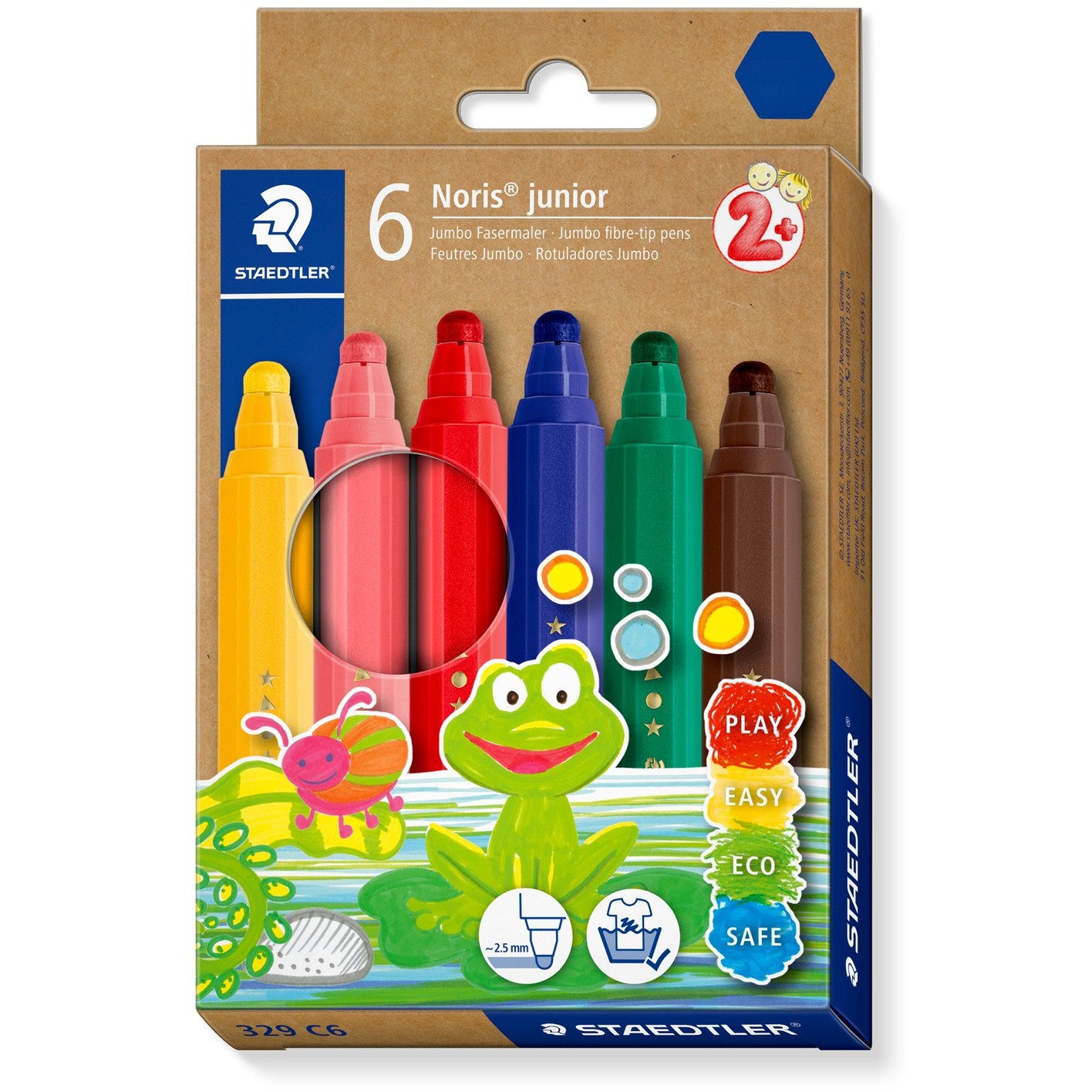 STAEDTLER Fasermaler Noris junior Jumbo 6er-Set