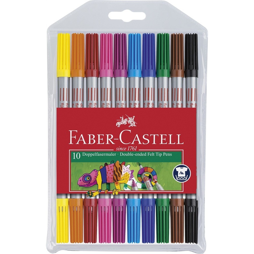 FABER-CASTELL Doppelfasermaler 10er Etui