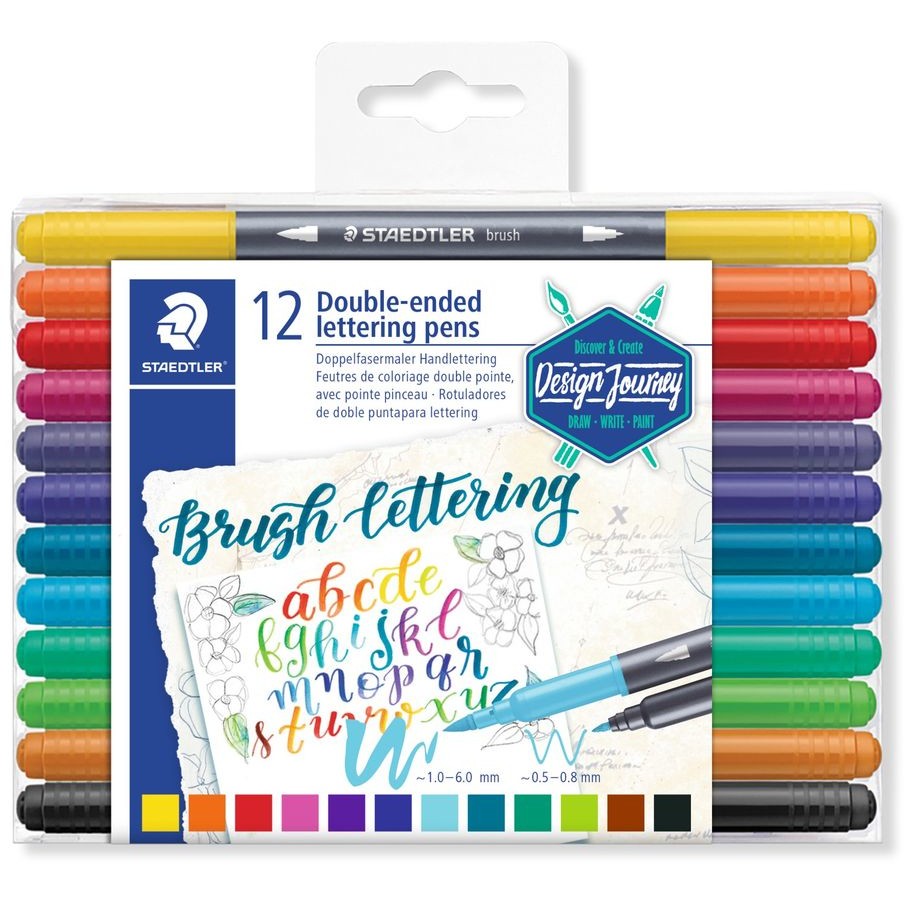 STAEDTLER Fasermaler D.spitze lettering 12ST