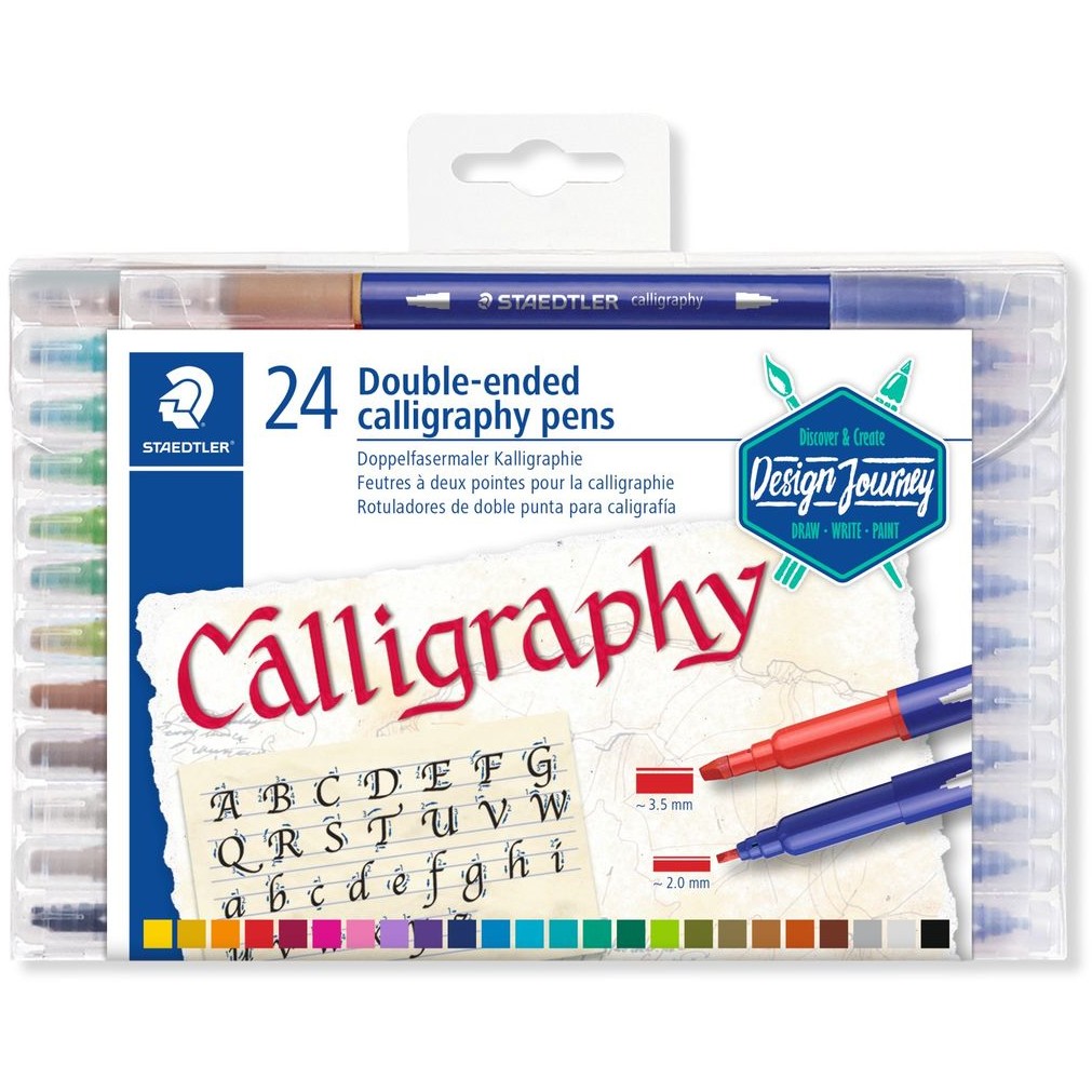 STAEDTLER Fasermaler D.spitze calligraph 24ST