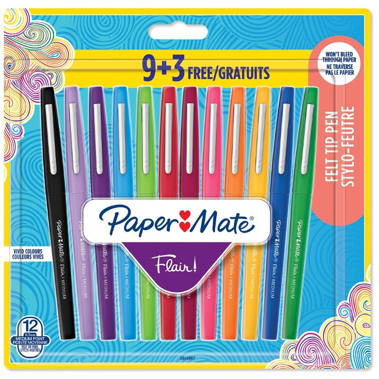 PAPER MATE Faserschreiber Flair 12er M 0.7 mm Blister