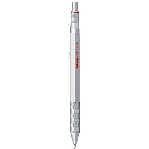 ROTRING Feinminenst. 600MULTI 3in1 Silb.0.5 Kug. bl/r Geschenkbox
