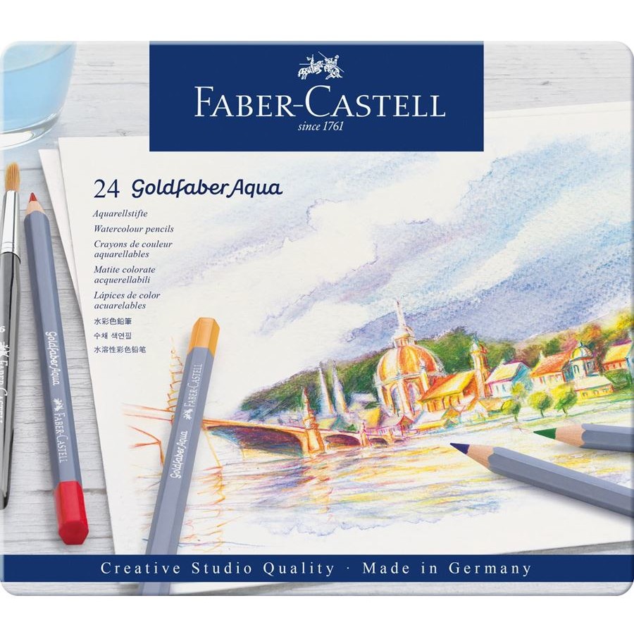 FABER-CASTELL Aqua.stift Goldfaber Aqua 24-Metalletui