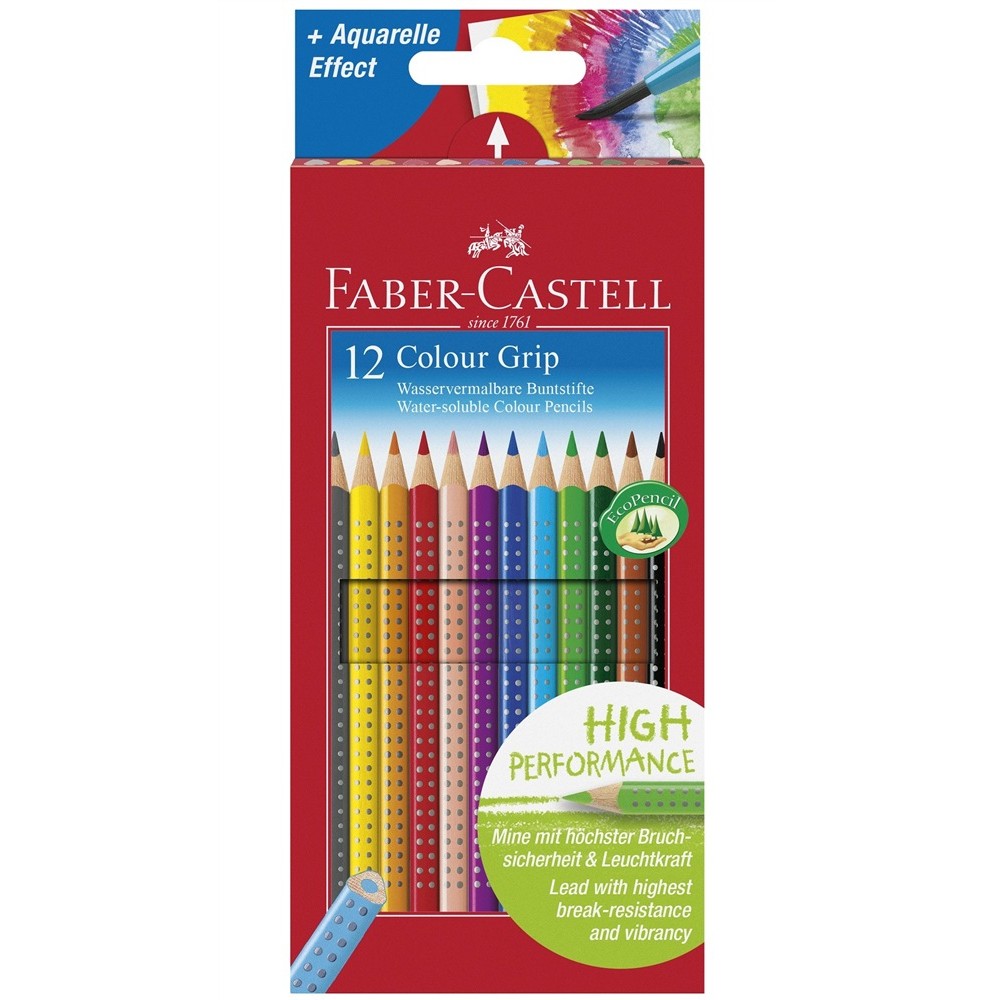 FABER-CASTELL Buntstift Colour Grip 12er Etui