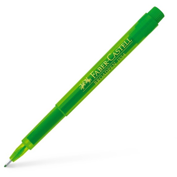 FABER-CASTELL Faserschreiber Broadpen Doc hellgrün 10er