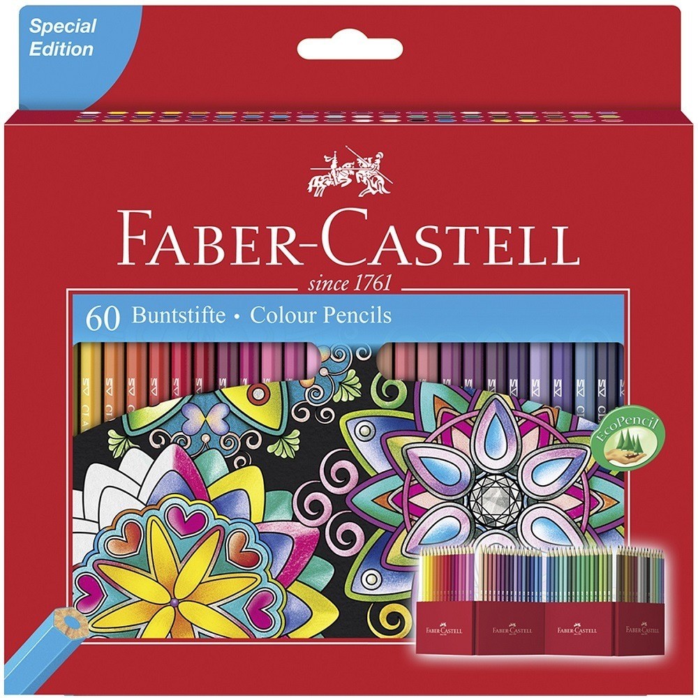 FABER-CASTELL Buntstift Castle 60er Kartonetui