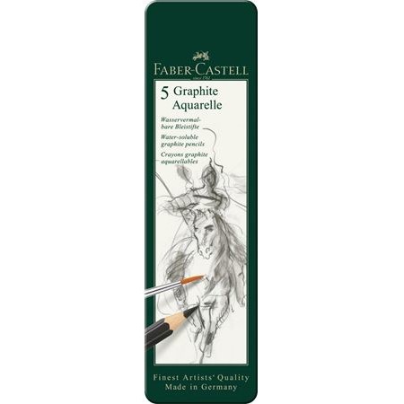 FABER-CASTELL Aqua.bleistift Graphite Aquarelle 5er Et