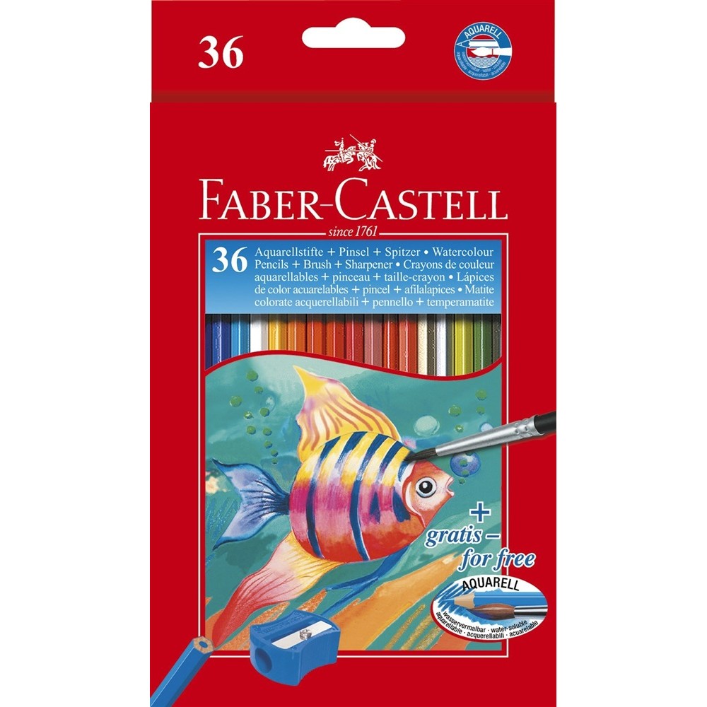 FABER-CASTELL Buntstift Kinder Aquarell 36erKartonetui