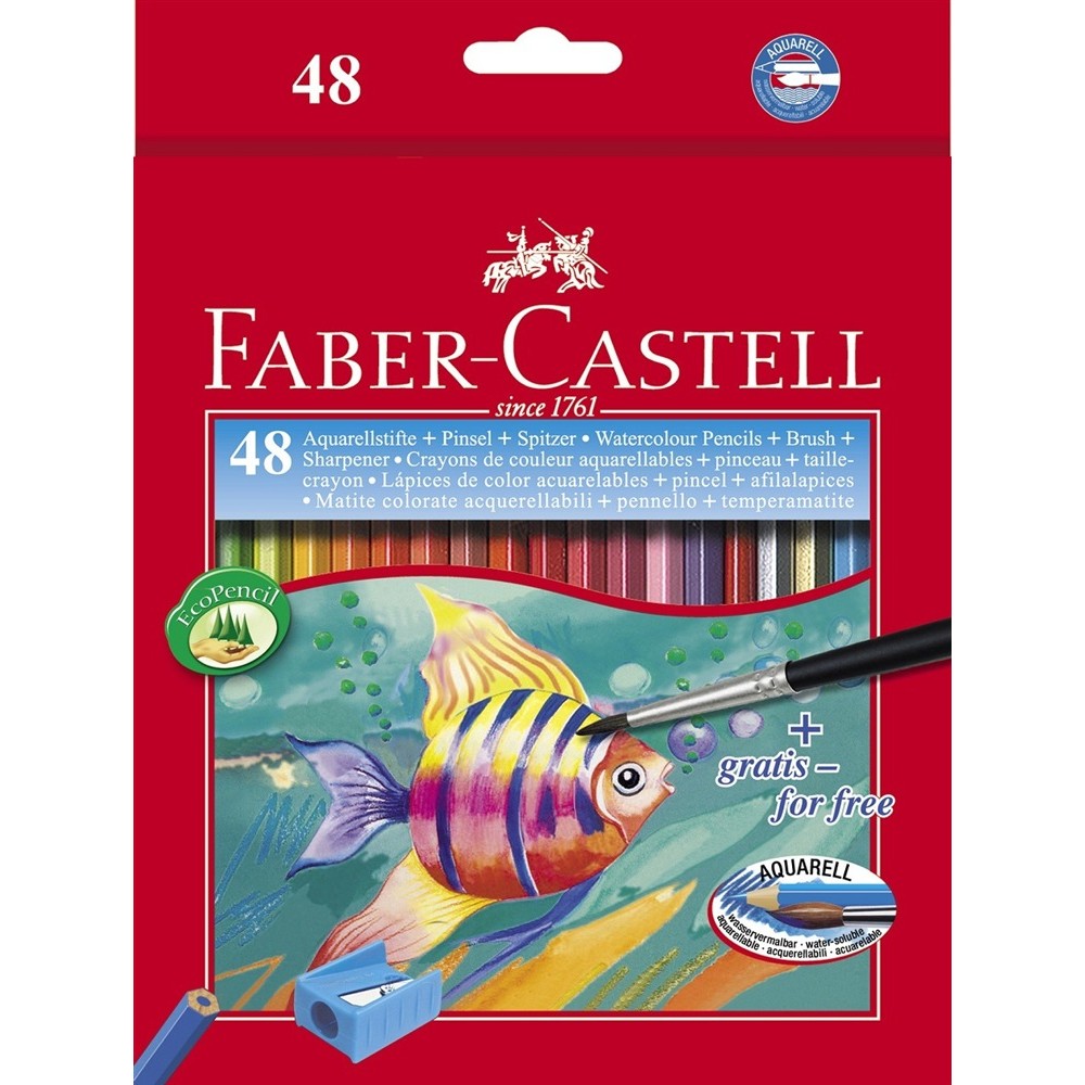 FABER-CASTELL Buntstift Kinder Aquarell 48erKartonetui