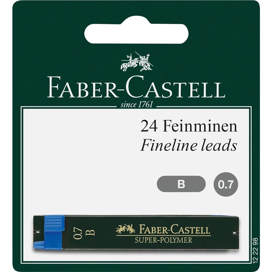 FABER-CASTELL Feinmine Super-Polymer 0.7mm B 2x BK